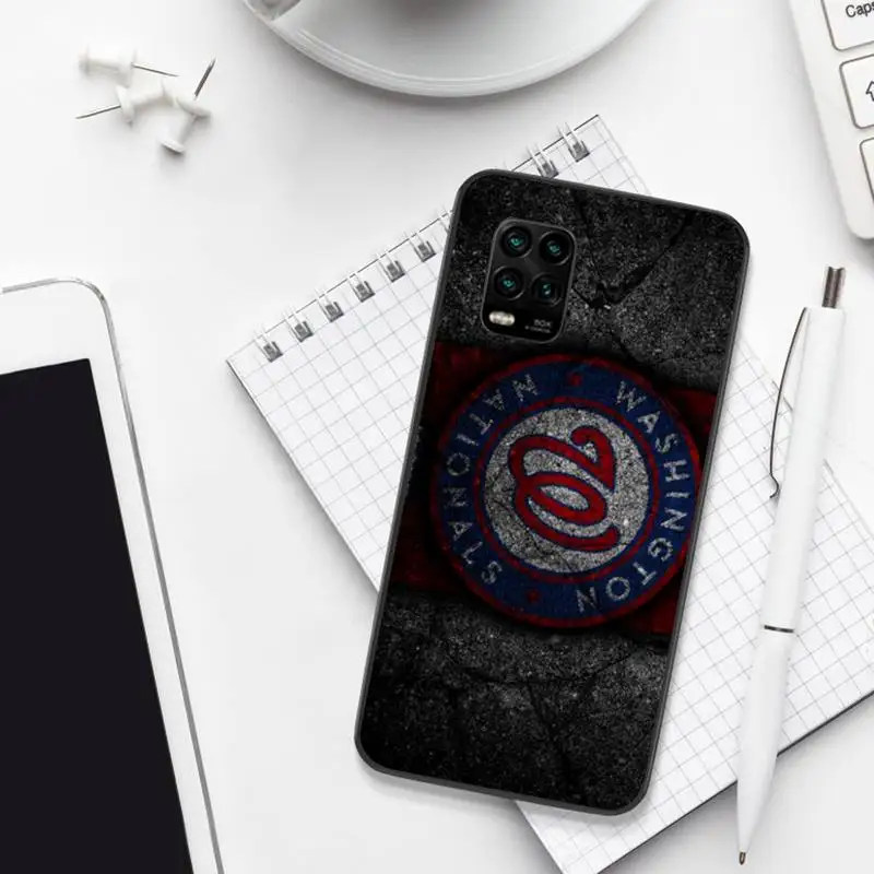 

Washington Nationals Black TPU Phone Case For Xiaomi 8 9 Se 10 10pro Note 2 3 10 MIX2 S MAX2 3 F1 5X