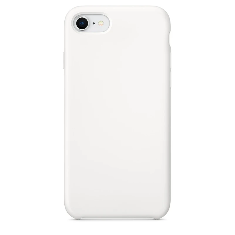 White Официальный силиконовый чехол для iPhone 7 8 Plus, задняя крышка с логотипом для Apple iPhone 11 Pro XR X XS MAX 6 6S PLUS, чехол - Цвет: White