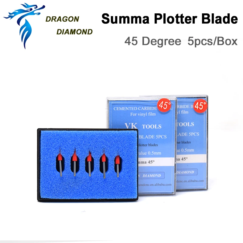 Режущие лезвия DRAGON DIAMOND Summa D 5 шт. 45 градусов резак для режущего плоттера - купить