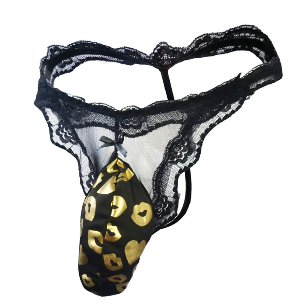 

Sissy Mens Lace Sexy Bugle Penise Pouch Underwear G Strings Panties Bikini Thong Breathable Briefs Underwear Homme Jockstrap