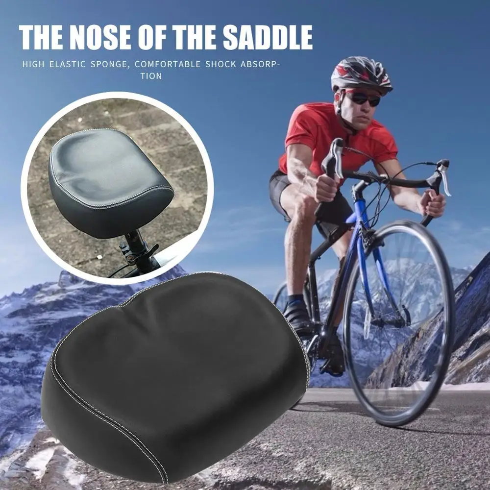 Противоударное велосипедное седло Большое широкое для велоспорта безбортная
