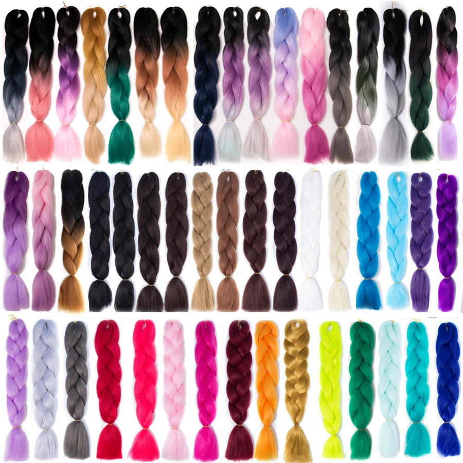 1 шт. накладные синтетические косички 24 дюйма 100 г/шт.|hair extension|hair braids extensionssynthetic hair