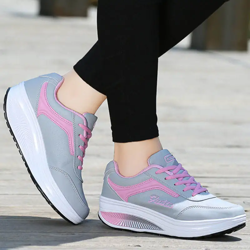 

Женские кроссовки на толстой подошве, спортивные кроссовки для бега, Женская Прочная резиновая спортивная обувь, женские кроссовки для тен...