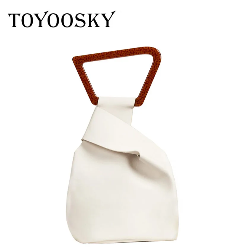 

Роскошные брендовые сумки TOYOOSKY, Высококачественная однотонная сумка-мешок, модная акриловая сумка на плечо с ручками, летняя новая женская ...