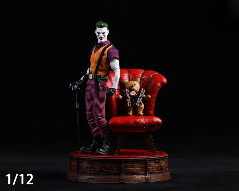 Масштаб 1/12 диван с высокой спинкой и низкой миниатюрный престольный стул