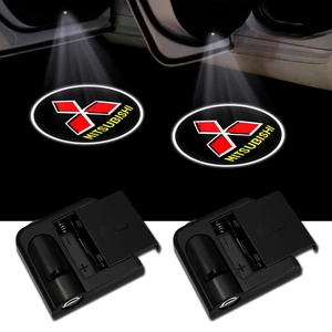 2PC/Set Car Led Door Welcome Light Laser Ghost Projector Logo Light For Mitsubishi Outlander Lancer Asx Car Accessories Exterior
