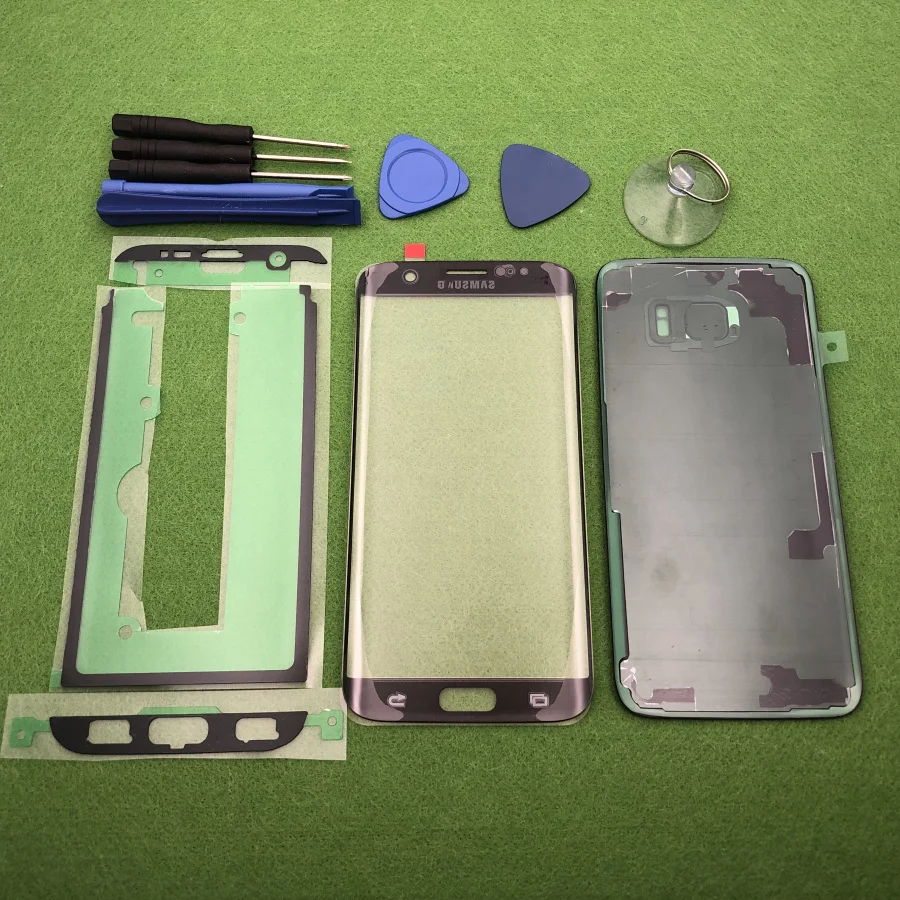Передний экран стекло объектив для samsung Galaxy S7 G930 SM-G930F S7 Edge G935F Задняя крышка батареи дверь задний корпус+ Инструменты