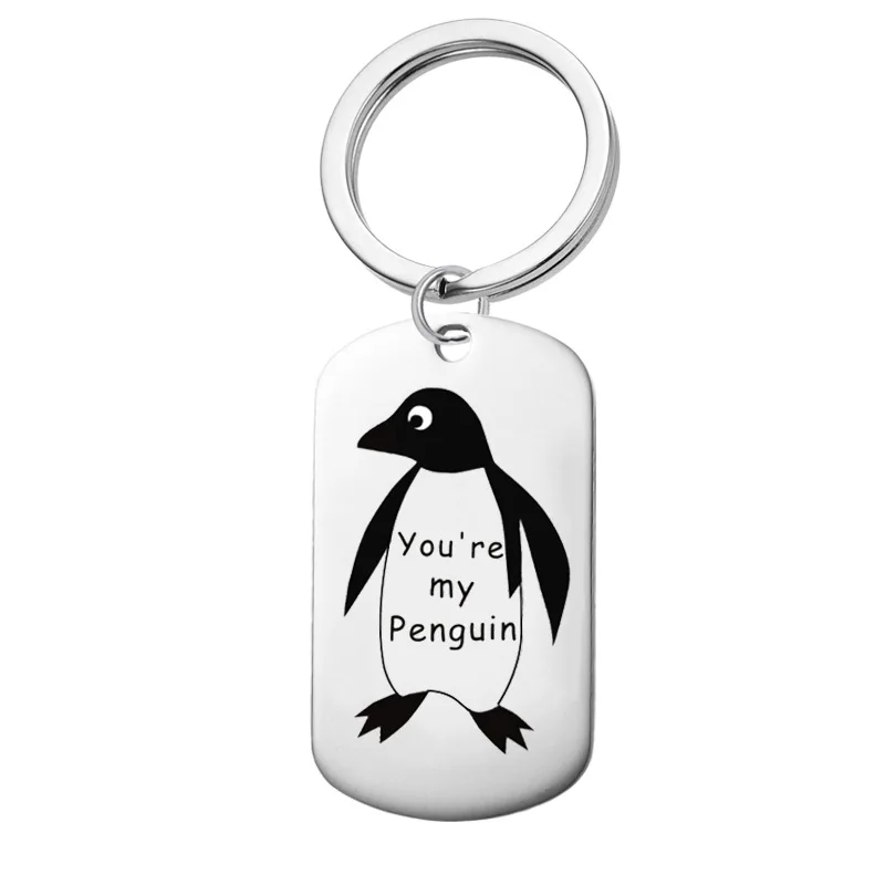 Новинка маленький военный бренд you're my penguin брелок из нержавеющей стали с