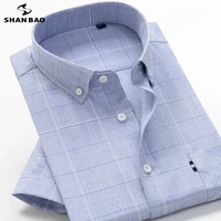 5xl 6xl 7xl 8xl 9xl 10xl big size mens plaid shirt 2021 summer new high quality cotton business casual brand short sleeve shirt