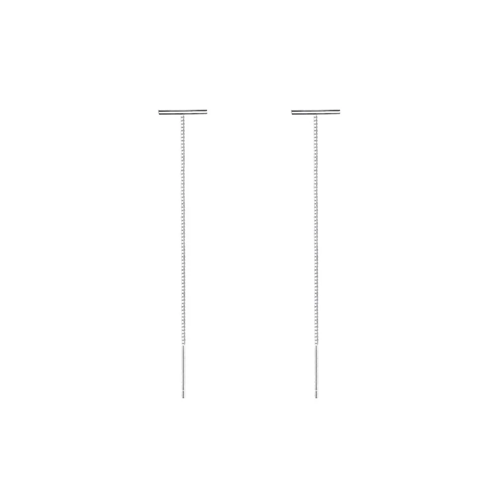 

Silver Chain Earrings Temperament Earline Elegant Fashion Jewelry Tassel Long Drop Earring for Women