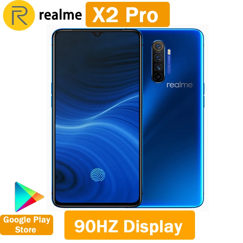 Realme X2 Pro X 2 Мобильный телефон Snapdragon 855 plus 64 мегапиксельная четырехъядерная камера 6