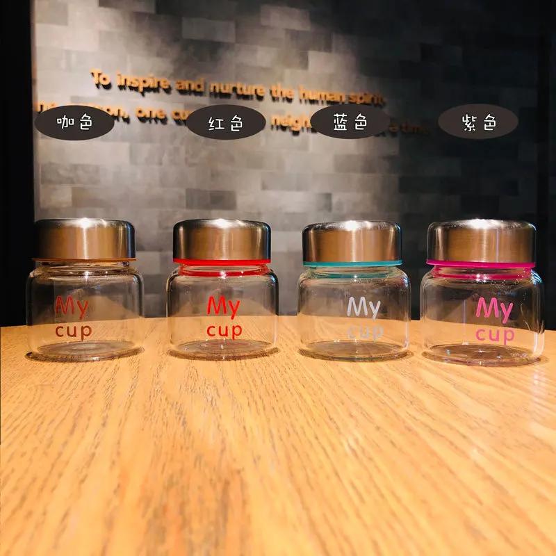

Creative Small Simple Water Bottle Portable Transparent Glass Water Bottle Mini Korean Student Botellas Para Agua Bottle BN50WB