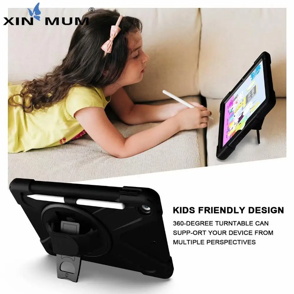 

For iPad 10.2 inch A2200 A2198 A2232 7th Generation Case Heavy Duty Rugged 3 Layer Multi Protection cover funda with pen slot