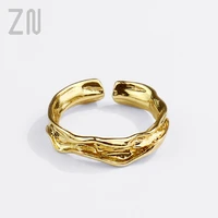 zn europe and america irregular metal ring fashion jewelry gifts temperament luxury opening adjustable finger rings for women