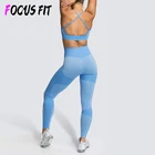 FOCUSFIT женский однотонный спортивный противоударный костюм для бега йоги