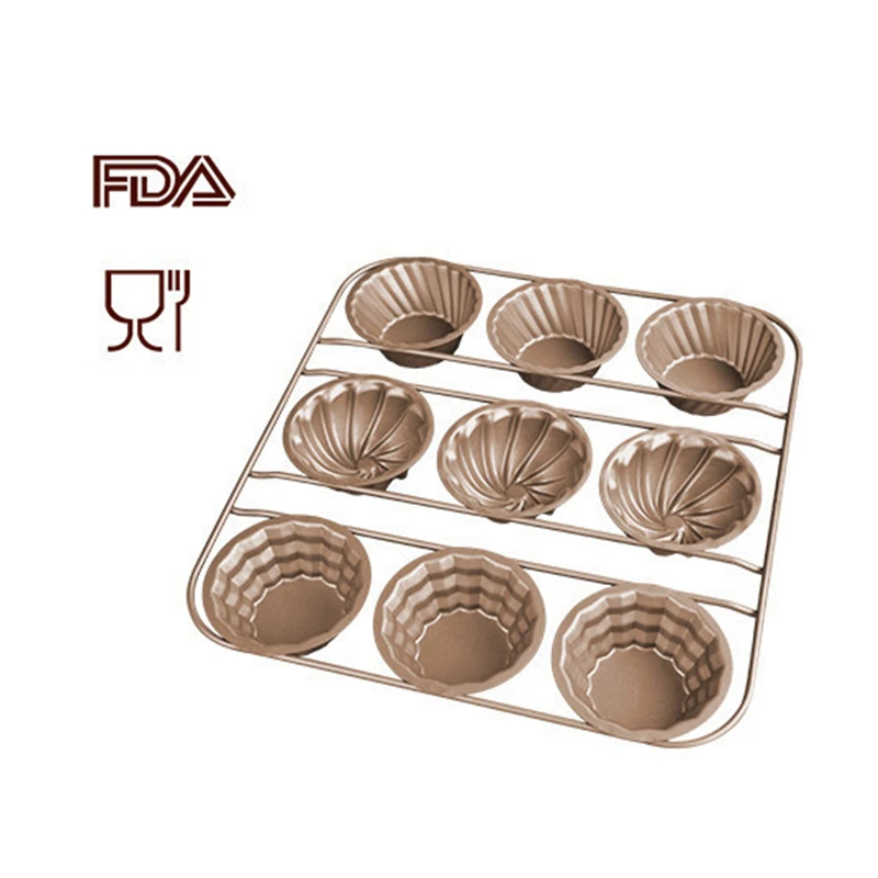 

Многофункциональная форма для выпечки, 9 сеток, для пончиков, маффинов, Мадлен, домашний инструмент для выпечки, «сделай сам», для сковороды ...