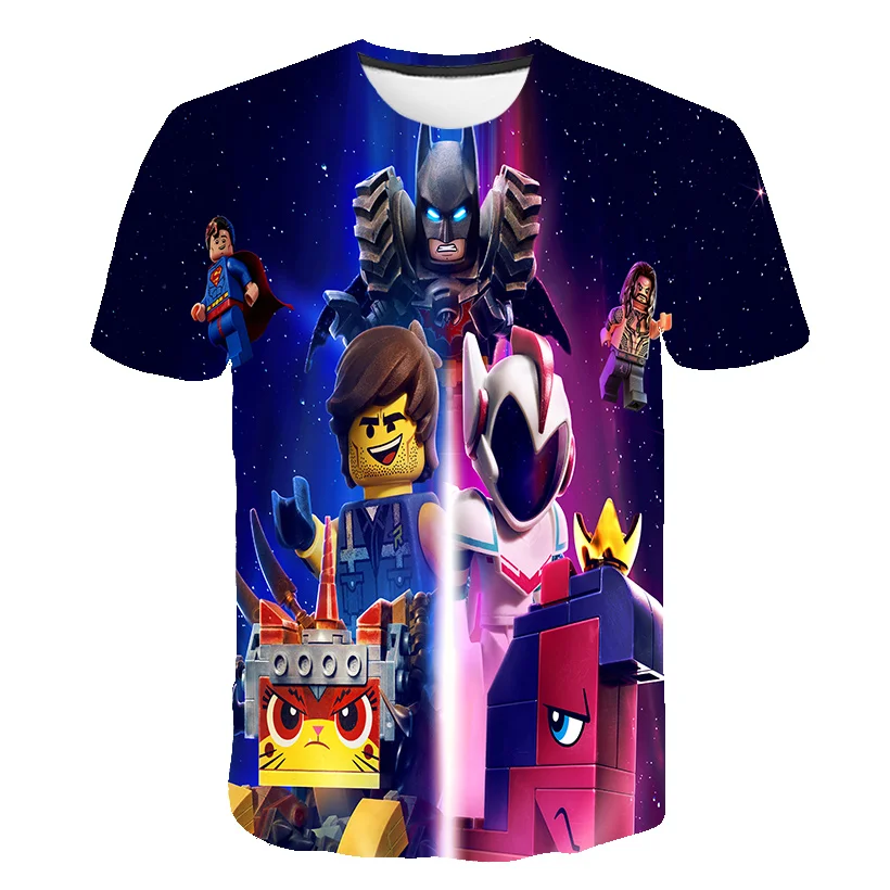 

2021 fashion Summer Children's Clothing Boys Girls T-shirt Legoe Ninja Ninjago Cartoon Kids Tops Tees short sleeve 4-14Y