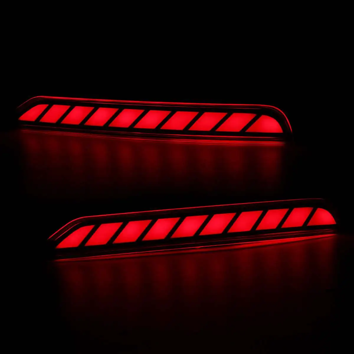 3 Functions LED Rear Bumper Reflector Light Red Day Running Brake Fog Trim Molding Tail Lamp for Subaru Forester 2008-2017 | Автомобили и
