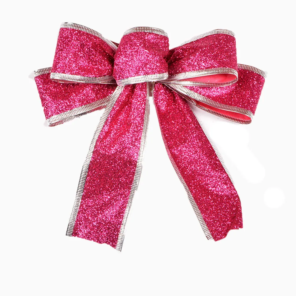 20 см Большой Золотой/Серебряный/красный/фиолетовый Рождественский бант