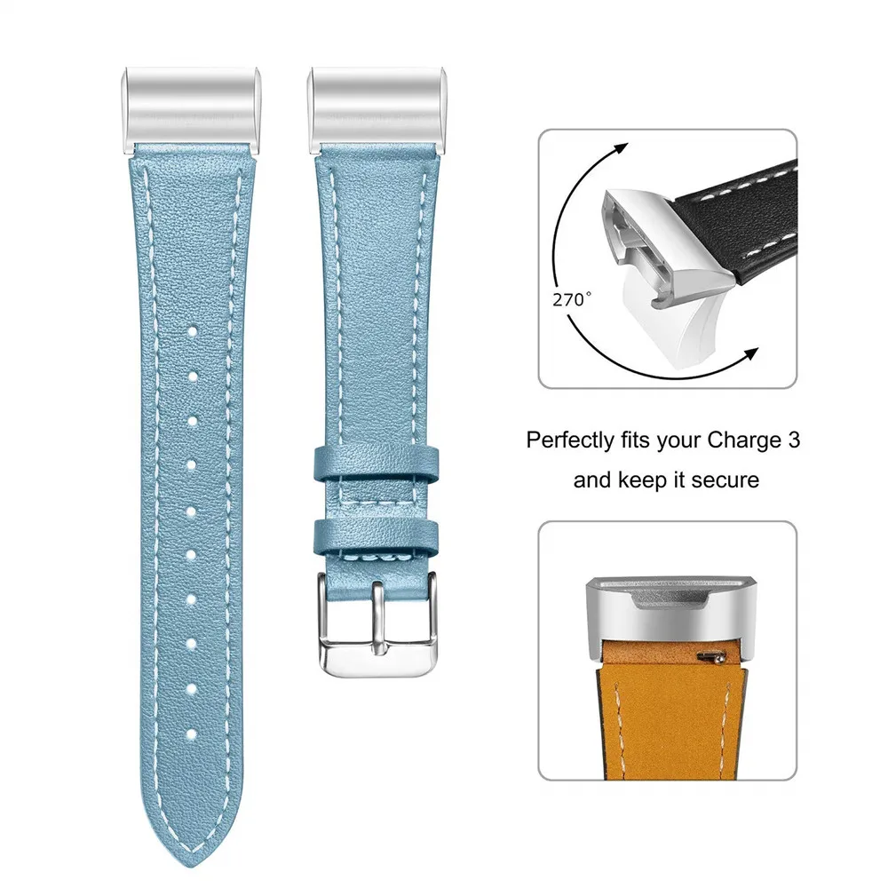Ремешок из натуральной кожи, сменные Ремешки для наручных часов для Fitbit Charge 3 Charge3, сменные Смарт-часы для фитнеса