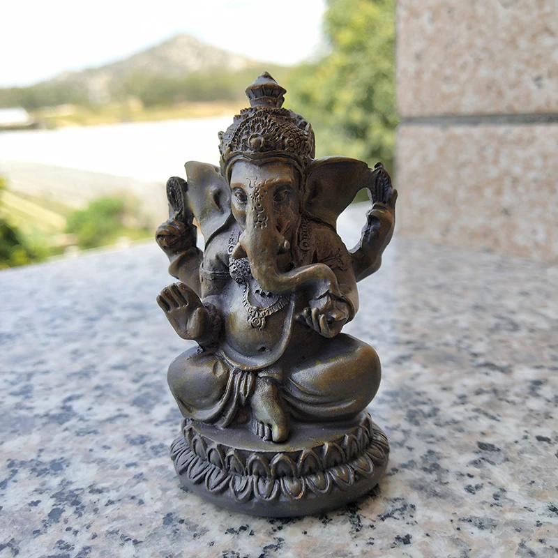 Статуи Будды лорд Ганеша из камня статуэтка слона индуического Бога статуэтки