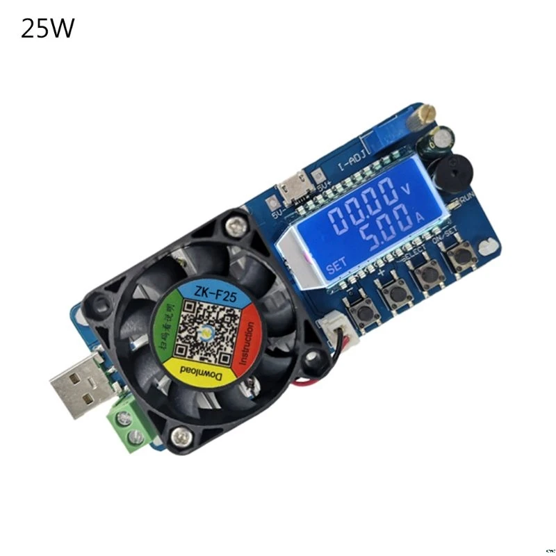 25W Электронная нагрузка USB Тестер нагрузки 35 Вт постоянный ток тестер емкости батареи - Цвет: 25W