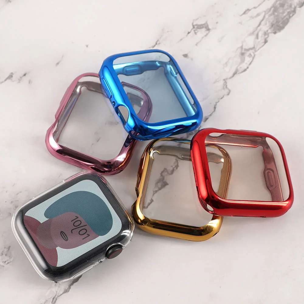 

Чехол для часов Apple Watch Series 6 Se 5 4 3 2 1, тонкий ТПУ чехол для iWatch 6 5 4 40 мм 44 мм, 42 мм 38 м