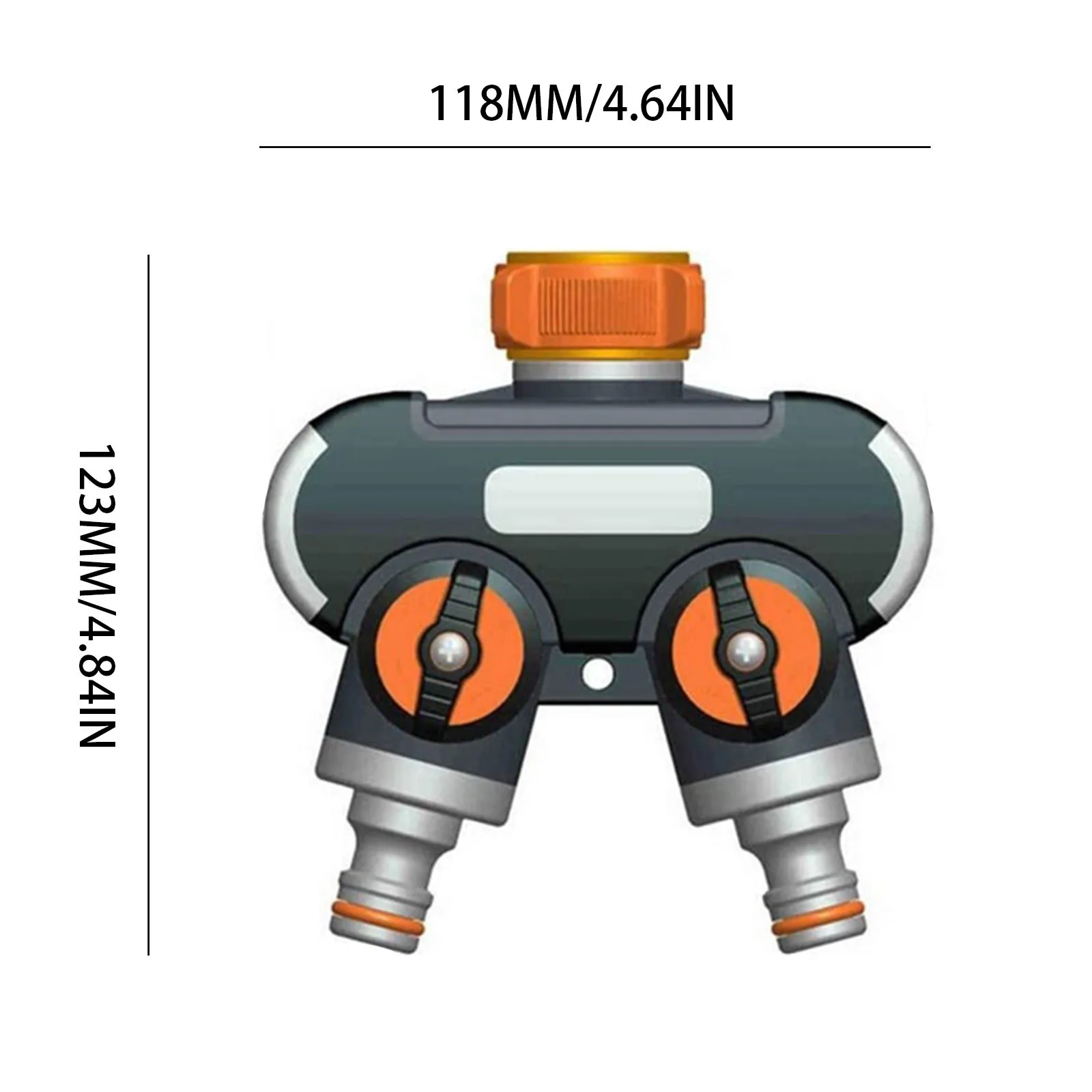 

Garden Hose Splitter 2 Way Double Hose Connector Comfortable Rubberized Grip Garden Water Hose Ball Valve Easy Grip Heavy Duty