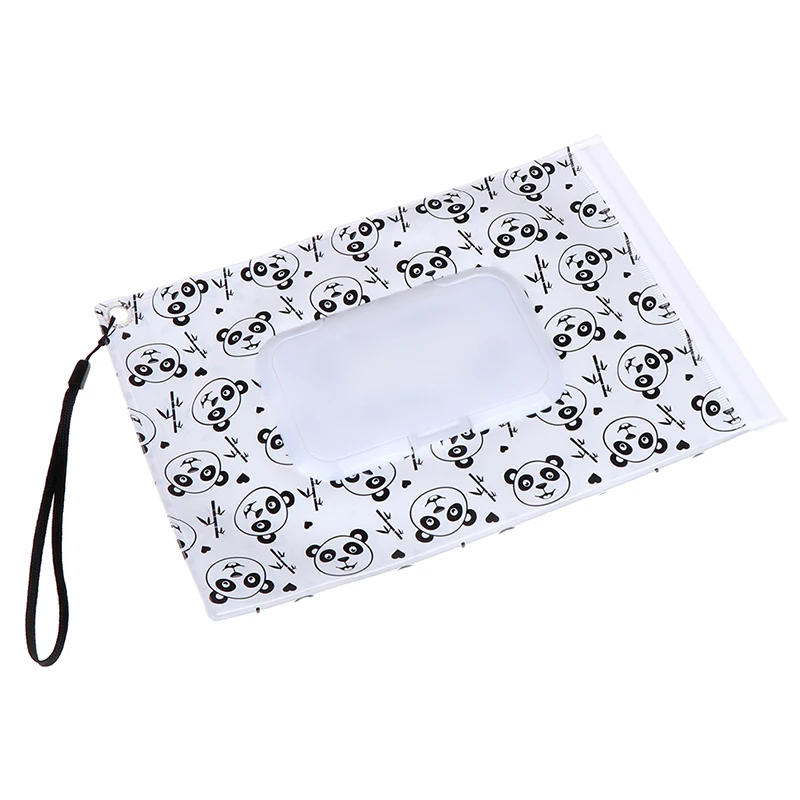 

Easy-carry Snap-strap Wipes Container Wet Wipes Bag Clamshell Cosmetic Pouch Clutch and Clean Wipes Carrying Case
