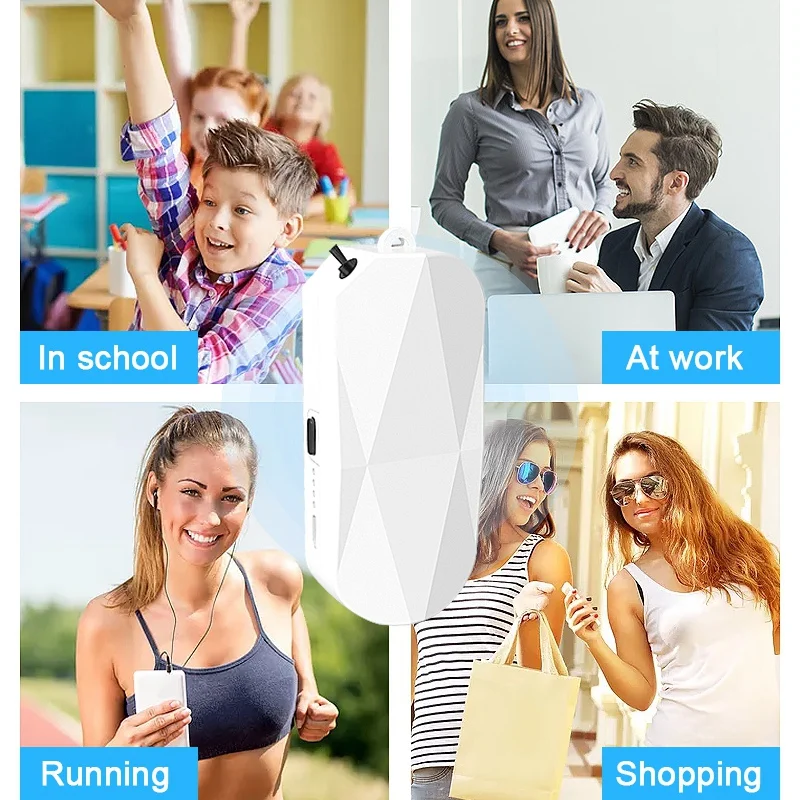 2 упаковки Персональный переносной очиститель воздуха с УФ-лампой ожерелье Мини