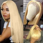 Парики из натуральных волос WIGIRL, 8-28 дюймов, 613 блонд, прямые, 13x1 T, парики из натуральных волос Реми, плотность 150, бразильские, Реми