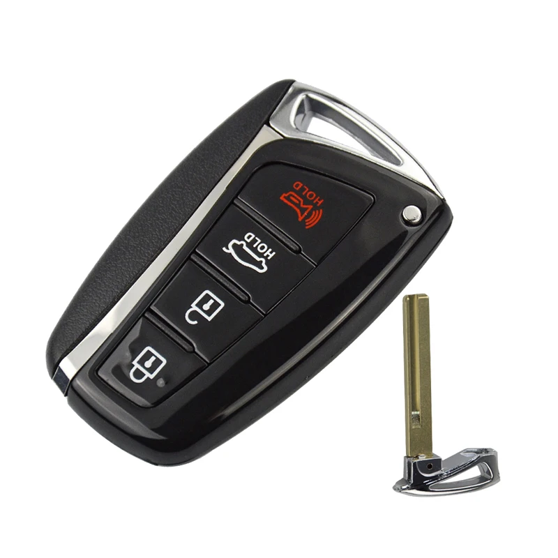 B Key Shell OkeyTech 4 кнопки авто ключ оболочки Fob для hyundai Genesis 2013- Santa Fe Equus Azera сменный Футляр для ключей удаленный чехол - Цвет: B Key Shell