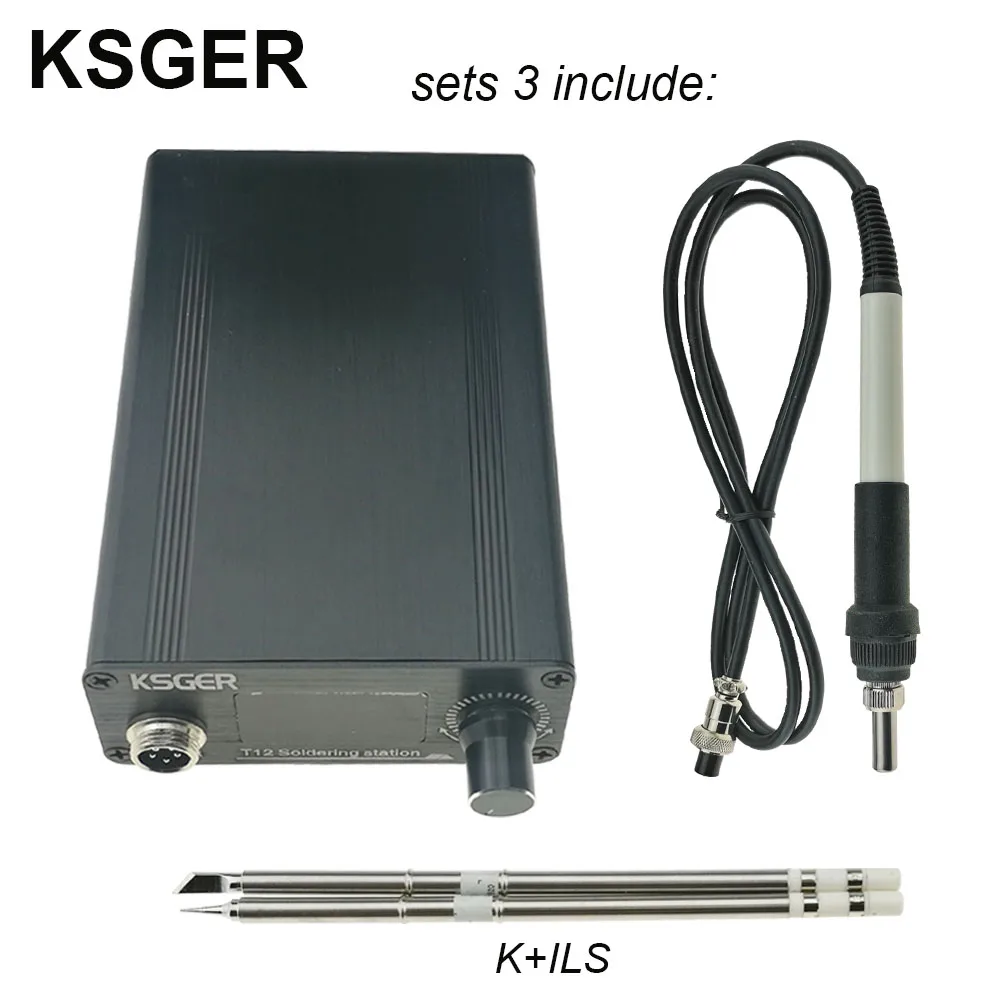 Sets 3 KSGER STM32 2,1 S OLED DIY T12 паяльник станция FX9501 сплав ручка электрические инструменты контроллер температуры держатель сварочный - Цвет: Sets 3