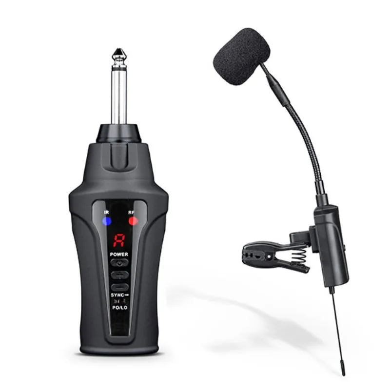 Внешний портативный беспроводной саксофоновый микрофон работающий на открытом