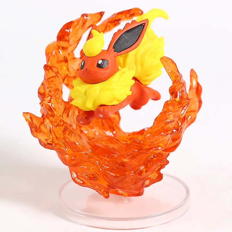 Анимированный Монстр Flareon Jolteon Umbreon Espeon Jigglypuff eeevee Vulpix Cubone Litten Absol Rowlet Фигурки игрушки 6 шт./компл