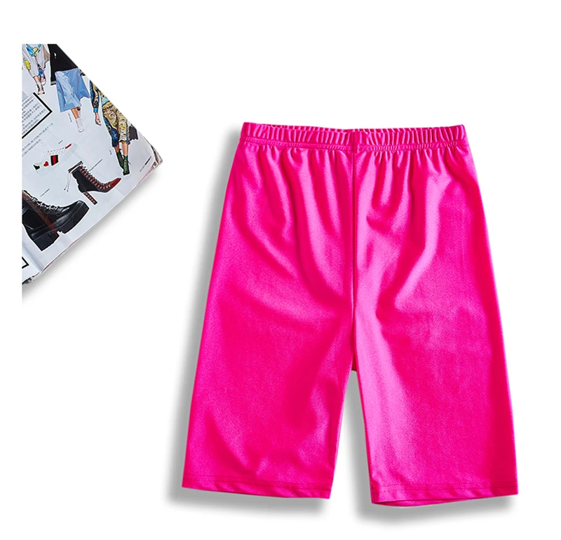 Велосипедки Женские Светоотражающие черные эластичные шорты из спандекса с