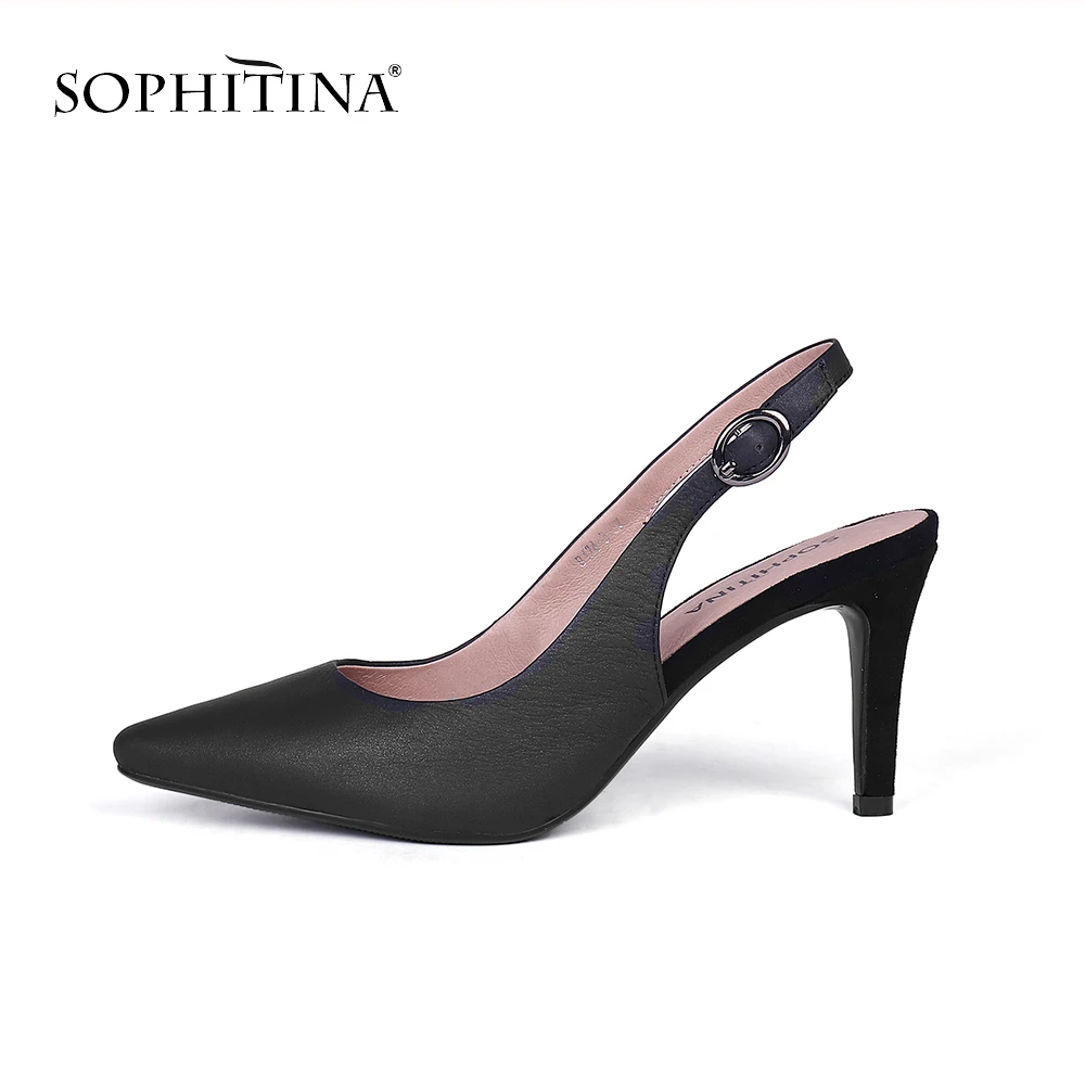 SOPHITINA/пикантные босоножки с острым носком Высококачественная модная