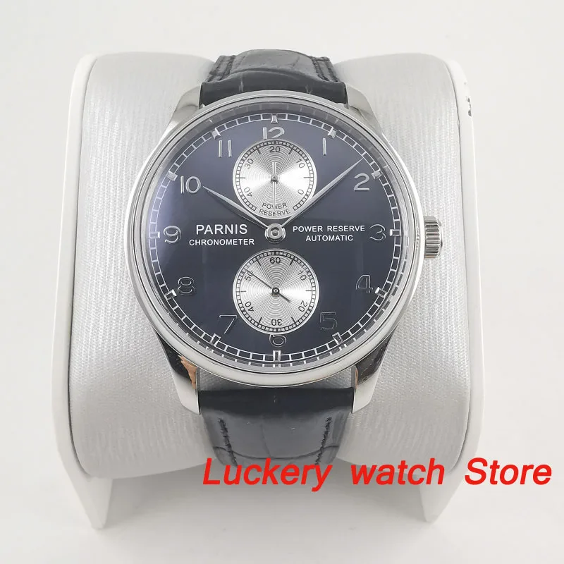 Мужские автоматические часы Parnis классические механические с запасом мощности 43