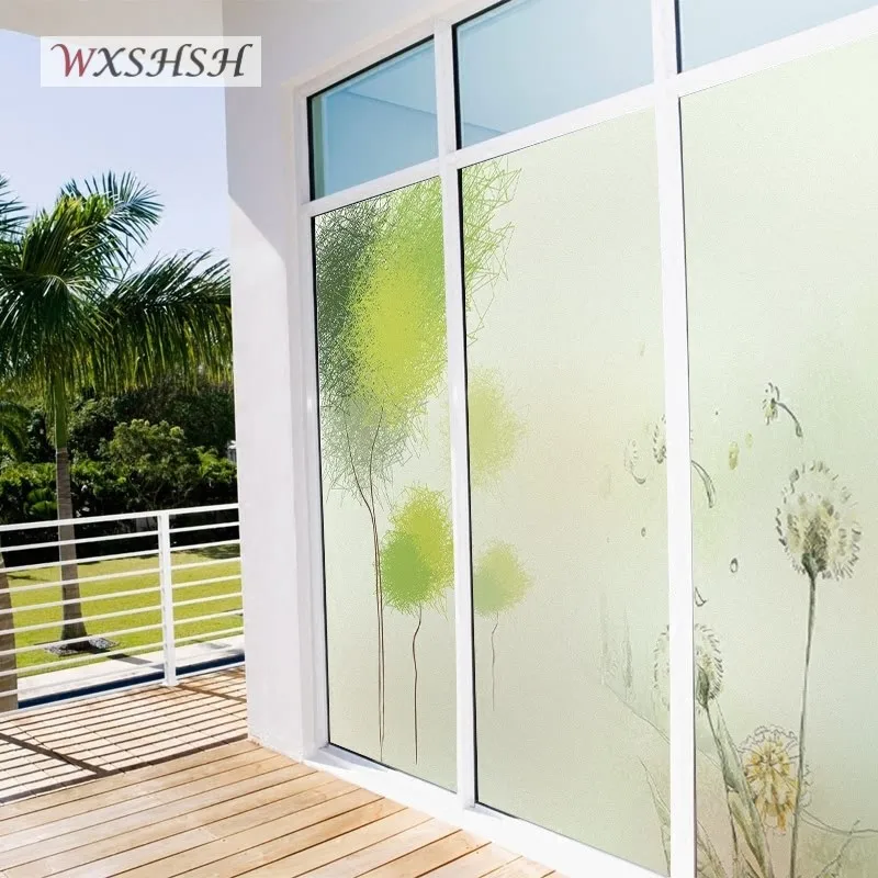 Статическая наклейка из стекла на заказ декоративная виниловая пленка с узором