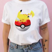 pikachu pocket monster t shirts top aesthetic harajuku funny cute tshirt fashion beautiful kawaii new t shirt women casual