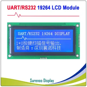 Графическая матрица UART CMOS TTL RS232, 4,0 дюйма, 19264*64, 192x65, ЖК-модуль, экран дисплея LCM, встроенный шрифт GB2312 ASCII для Arduino