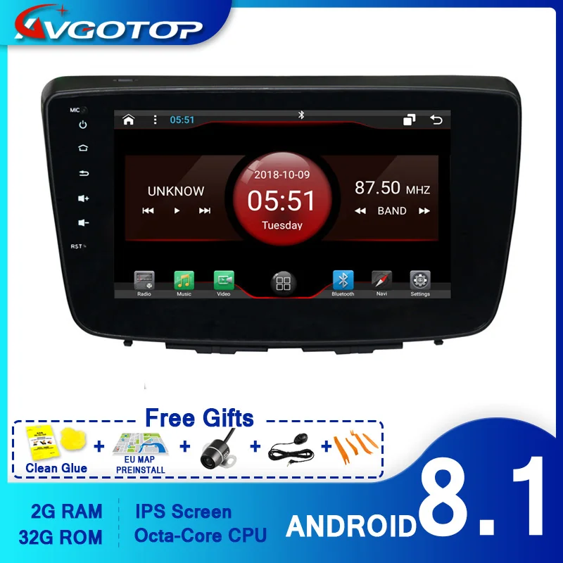 AVGOTOP Android 10 Bluetooth GPS автомобильный Радио dvd плеер для SUZUKI BALENO 2016 2018|Автомагнитолы| |