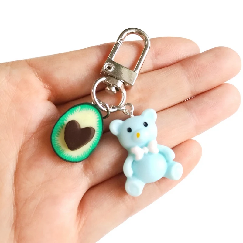 Оригинальный новый брелок в виде сердца авокадо женский на сумку милый