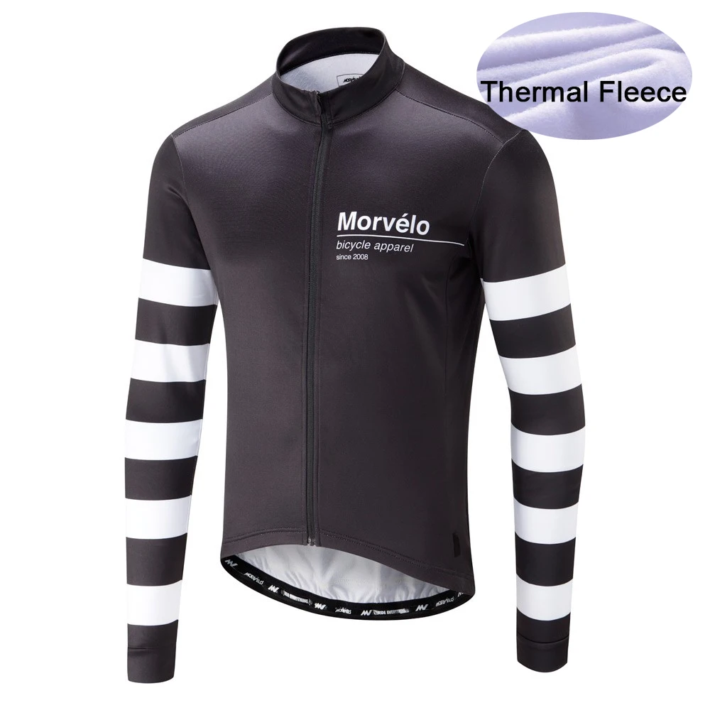 2019 Morvelo Зимняя Теплая Флисовая велосипедная футболка Ropa Ciclismo Mtb с длинным рукавом