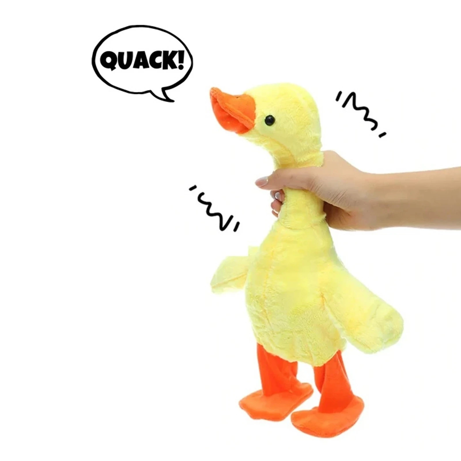 

Lifting Neck Duck Plush Toy Screaming Pulling Neck Little Yellow Duck 2021 New Walking Singing Funny Electric Duck Kids Toy