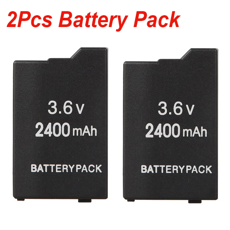 Сменный аккумулятор для Sony PlayStation PSP 2400 2000 PSP2000 PSP3000 2 шт. 3000 мАч портативные батареи