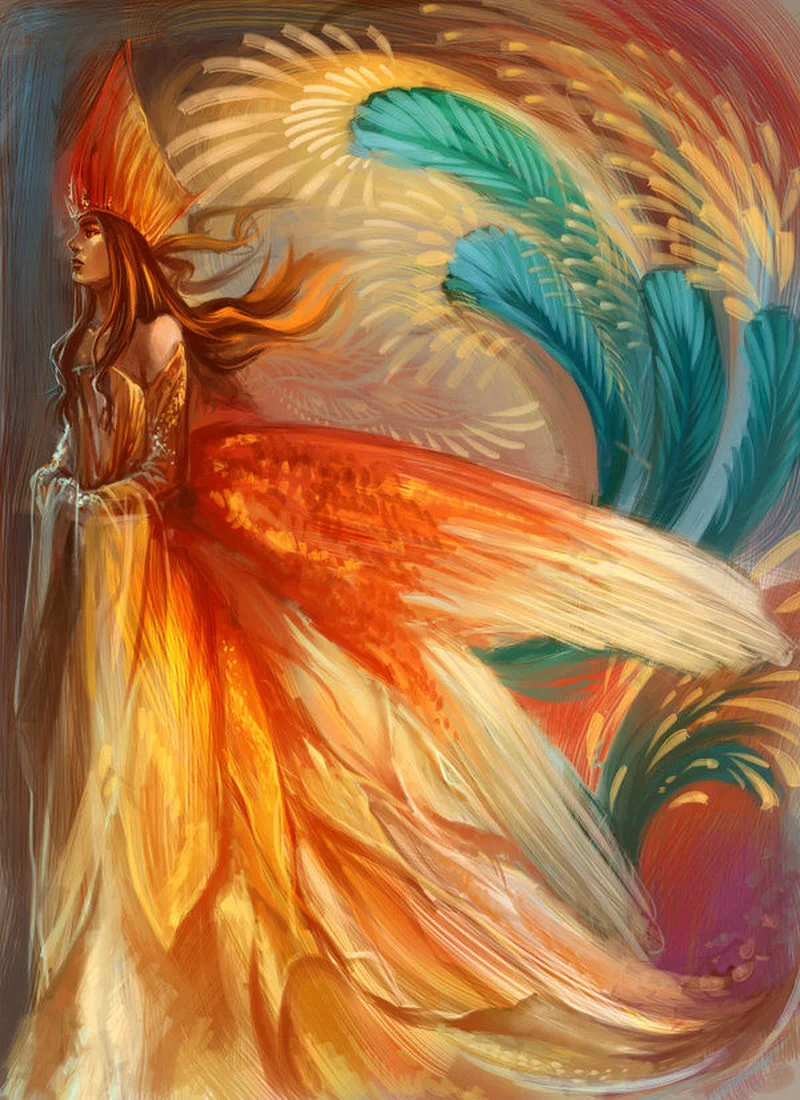 

Elegant and beautiful woman in Colorful Dress 5D DIY Poured Glue Diamond Painting Kits Scalloped Edge Wall Art Decoration Gift