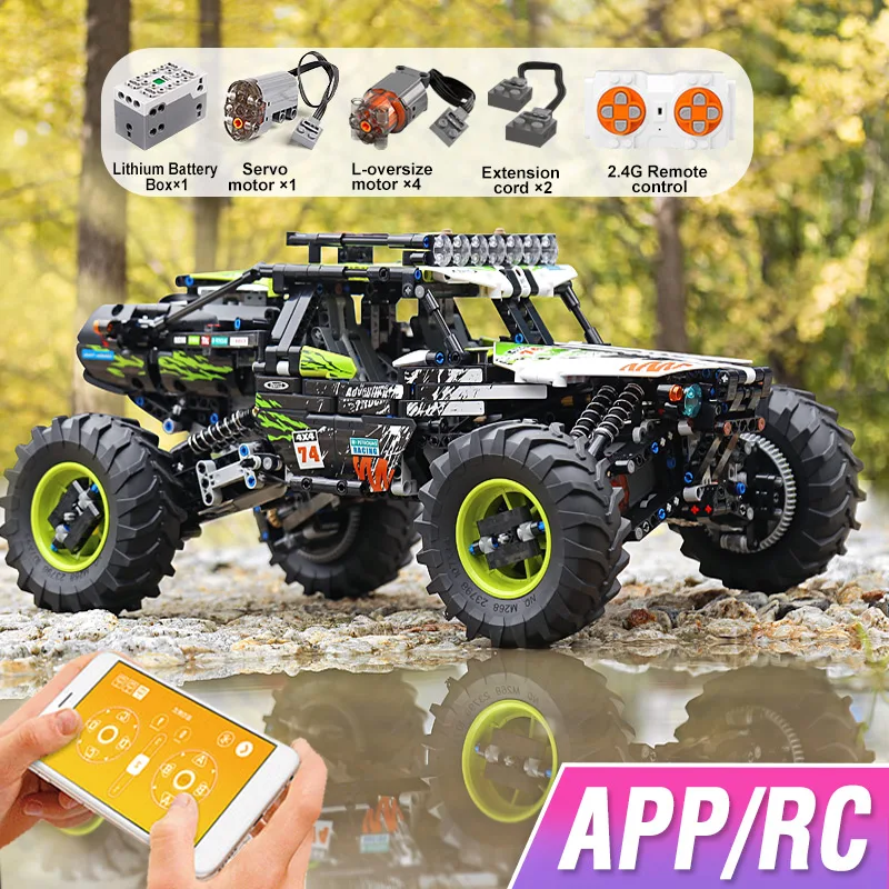 Yeshin Technic автомобильные игрушки MOC-19664 4WD RC багги автомобиль совместим с Lepining