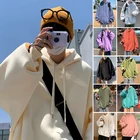 Корейские мужские повседневные толстовки noestal, однотонные флисовые теплые толстовки с капюшоном 2022, уличная одежда, мужские повседневные свободные пуловеры