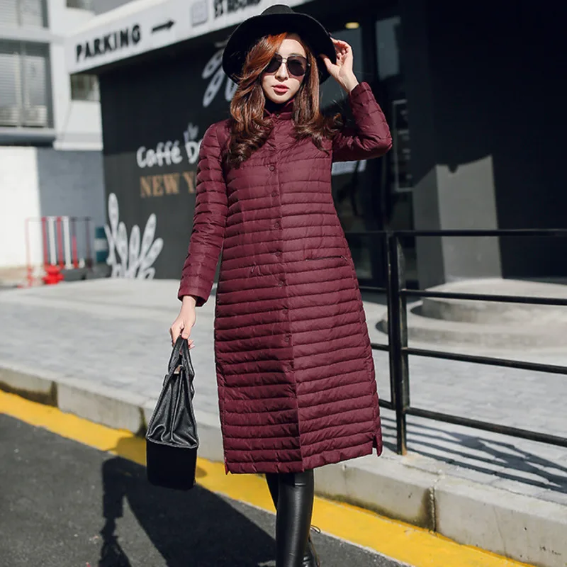 [EWQ] Новинка 2019 года осенне зимняя толстая пуховая парка с длинными рукавами